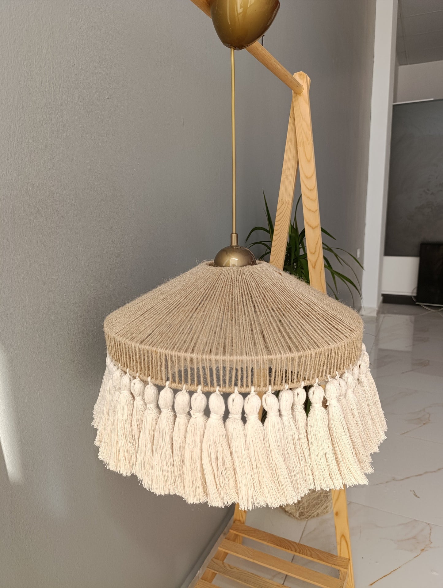 Bohomian Lighting, Nursery Lampshade, Nordic Chandelier, Boho Pendant Light, Farmhouse Light, Rustic Chandelier, Boho Decor, Christmas Gift,