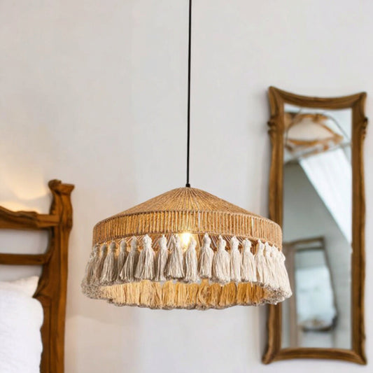 Bohomian Lighting, Nursery Lampshade, Nordic Chandelier, Boho Pendant Light, Farmhouse Light, Rustic Chandelier, Boho Decor, Christmas Gift,