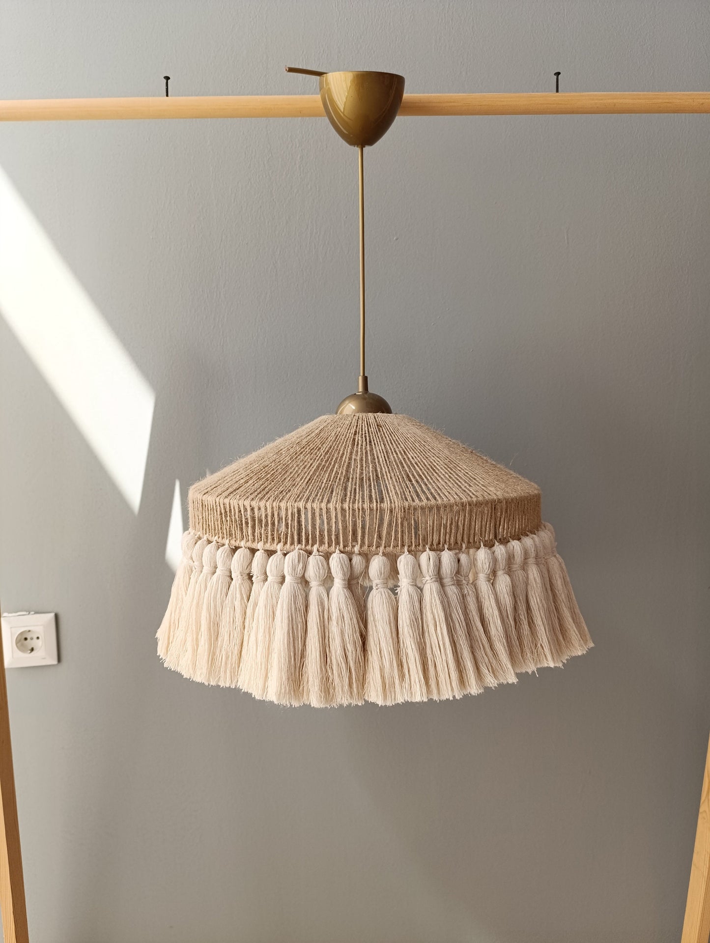 Bohomian Lighting, Nursery Lampshade, Nordic Chandelier, Boho Pendant Light, Farmhouse Light, Rustic Chandelier, Boho Decor, Christmas Gift,