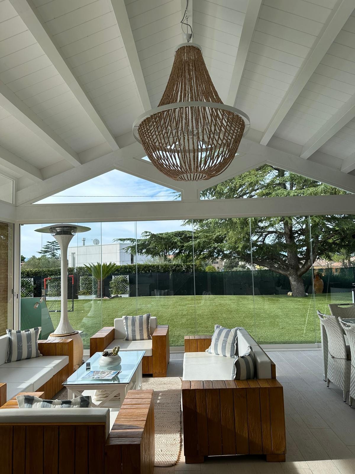 Large Bohemian Chandelier, Beach House Light, Farmhouse Light, Boho, Rustic Outdoor Lighting, Country Style Light, Living Room Lighting,