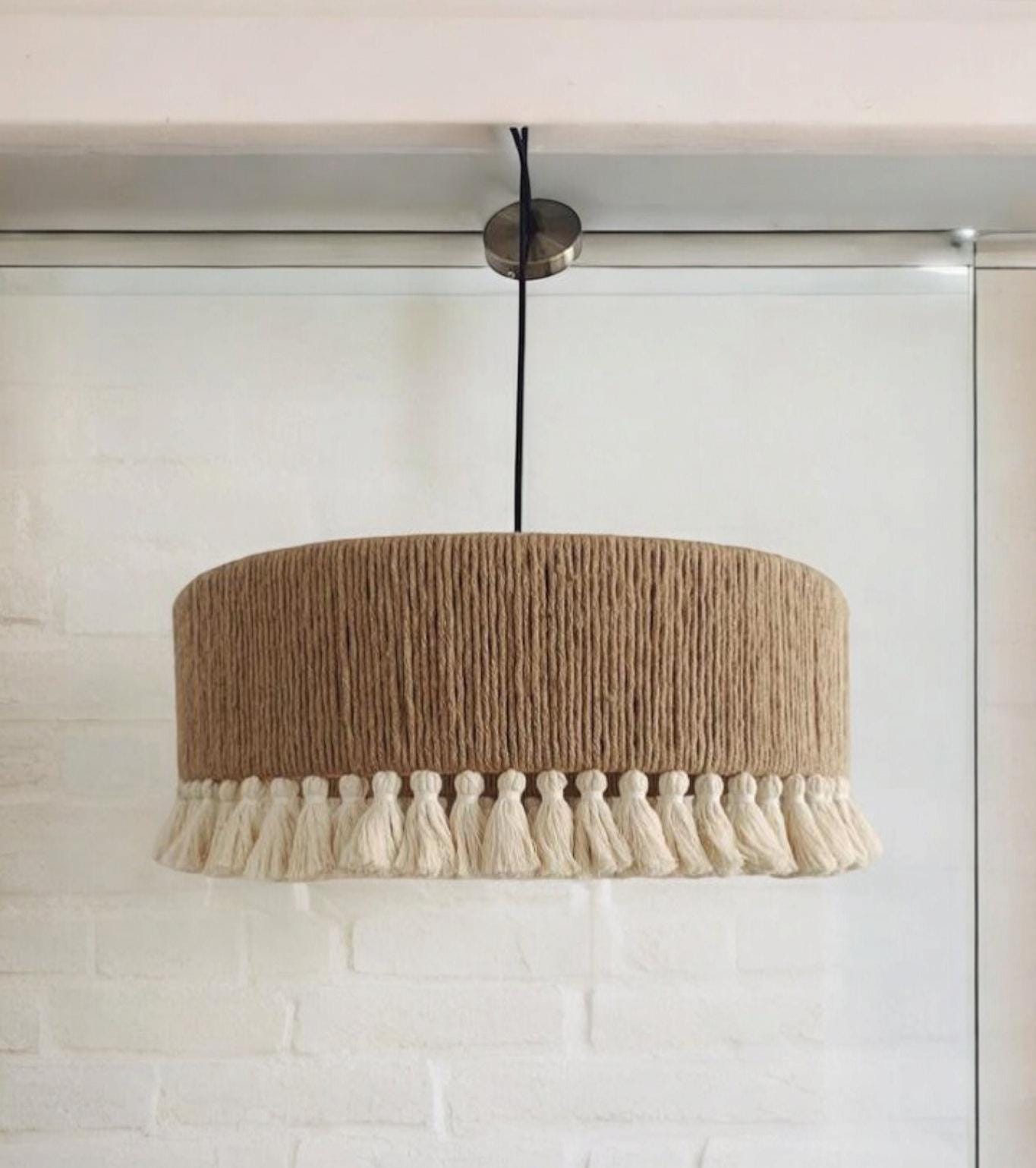 Boho Light, Rustic Ligth, Macrame Chandelier , Nursery Lampshade, Modern Boho Light, Macrame Pendant Light, Christmas gift, Farmhouse Light