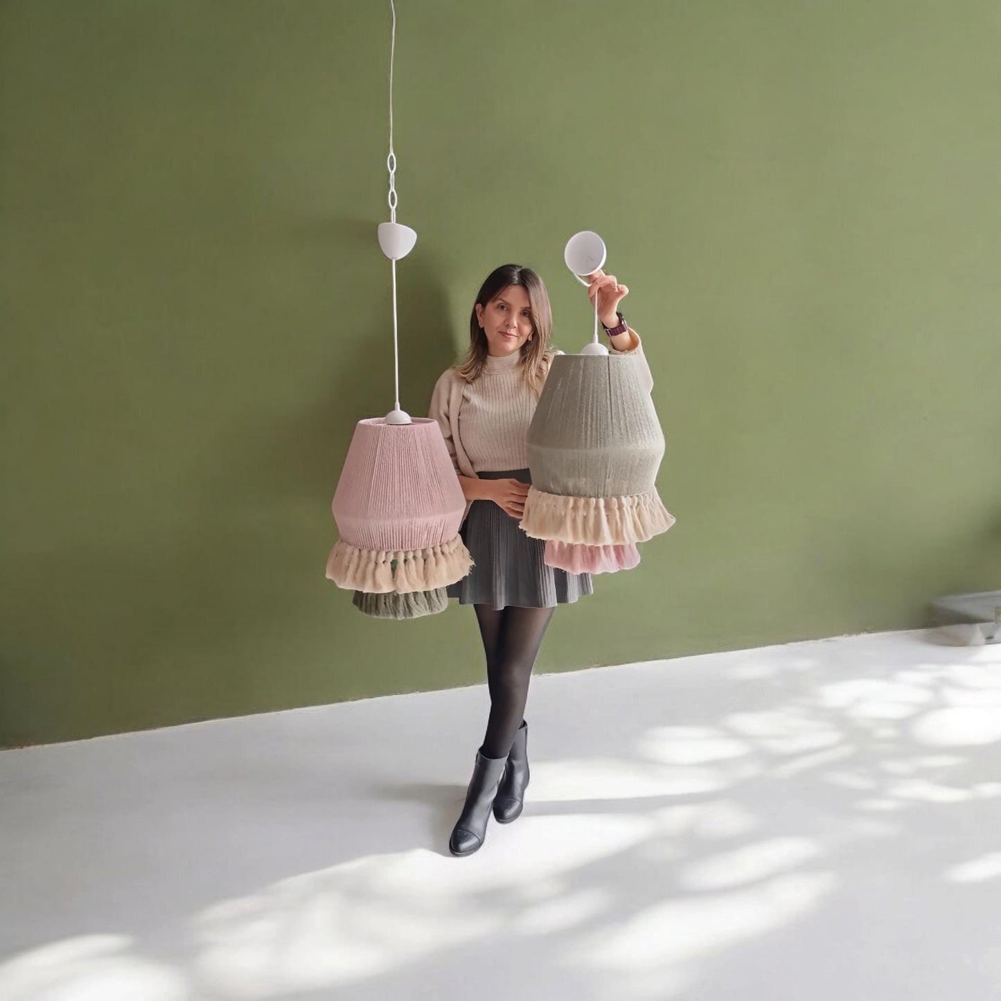 green kids room lighting, nursery lamp, baby shower gift, nursery bohemian decor lamp, pink nursery lamp,