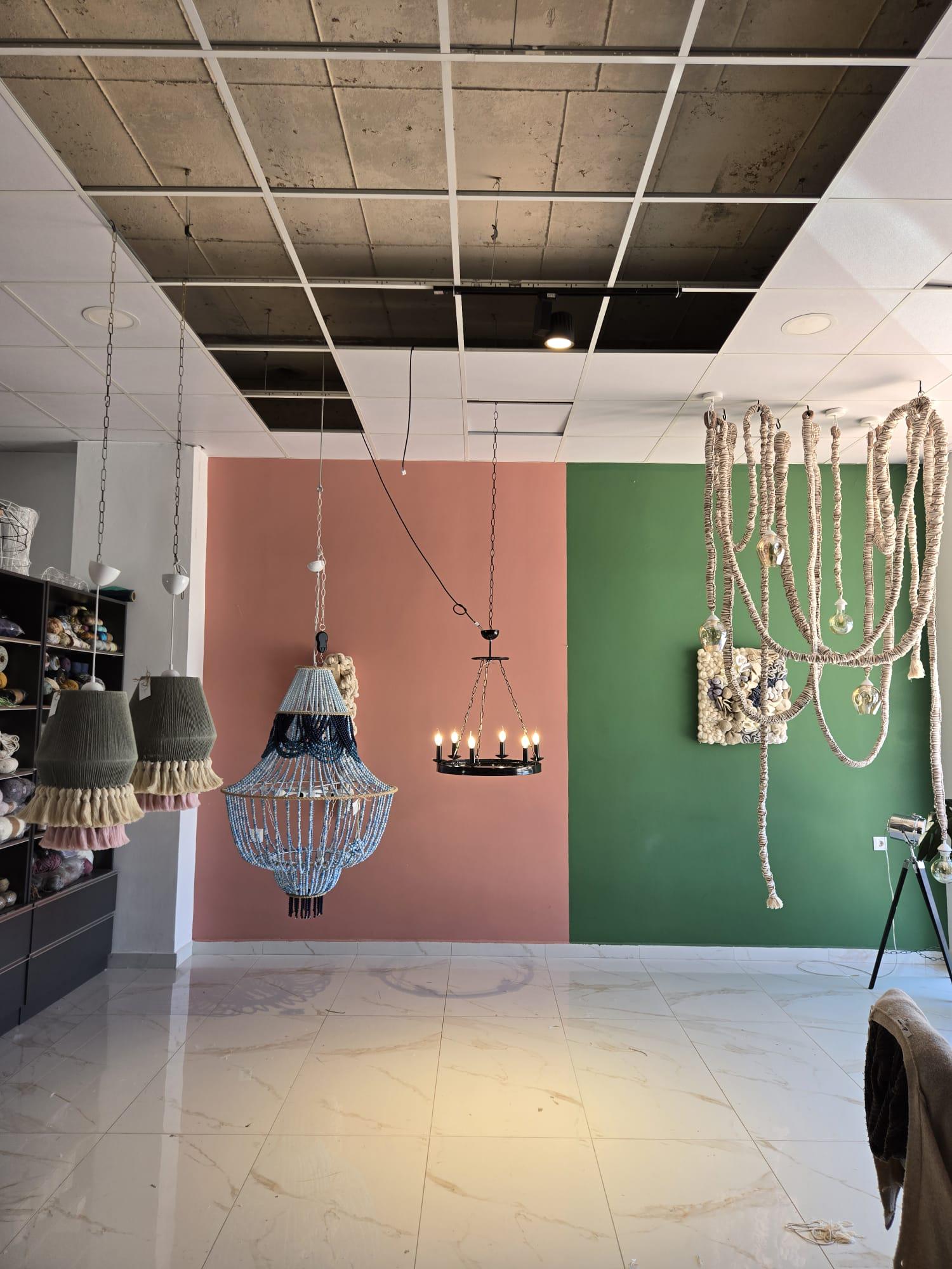 Cotton Macrame Hanging Cord Lamp,