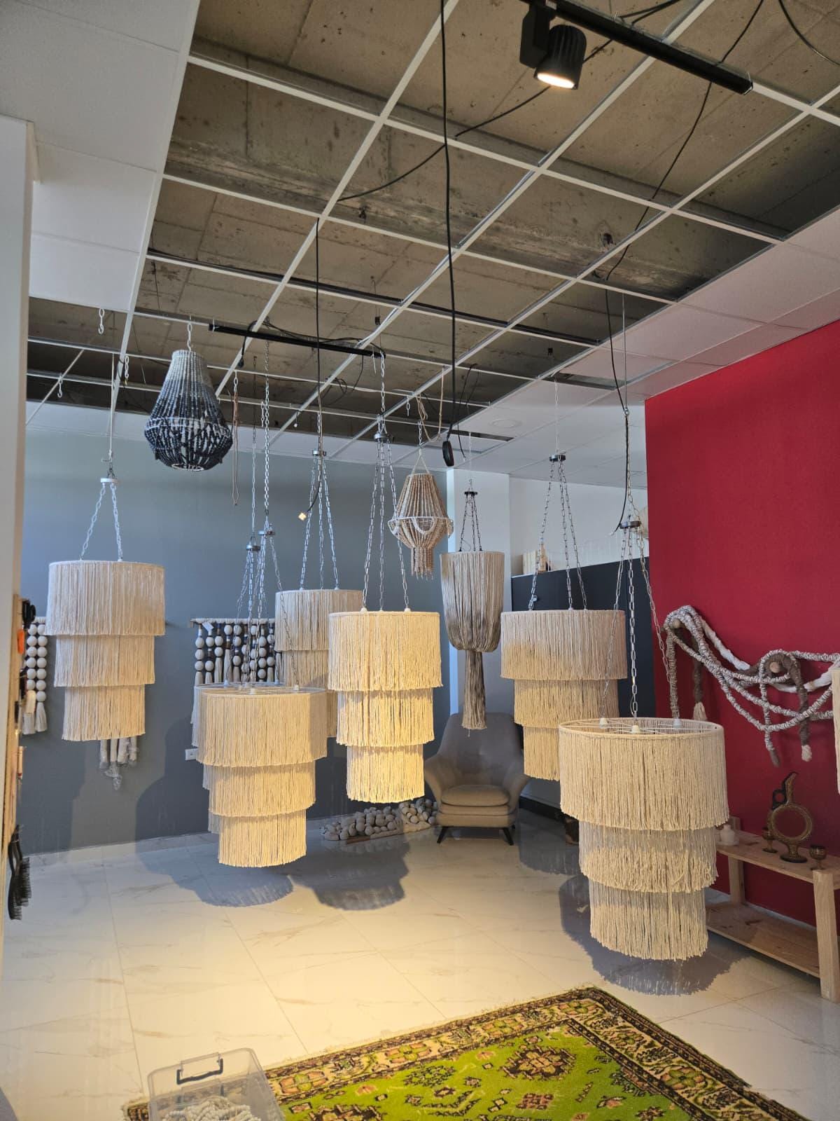 Large Macrame Chandelier