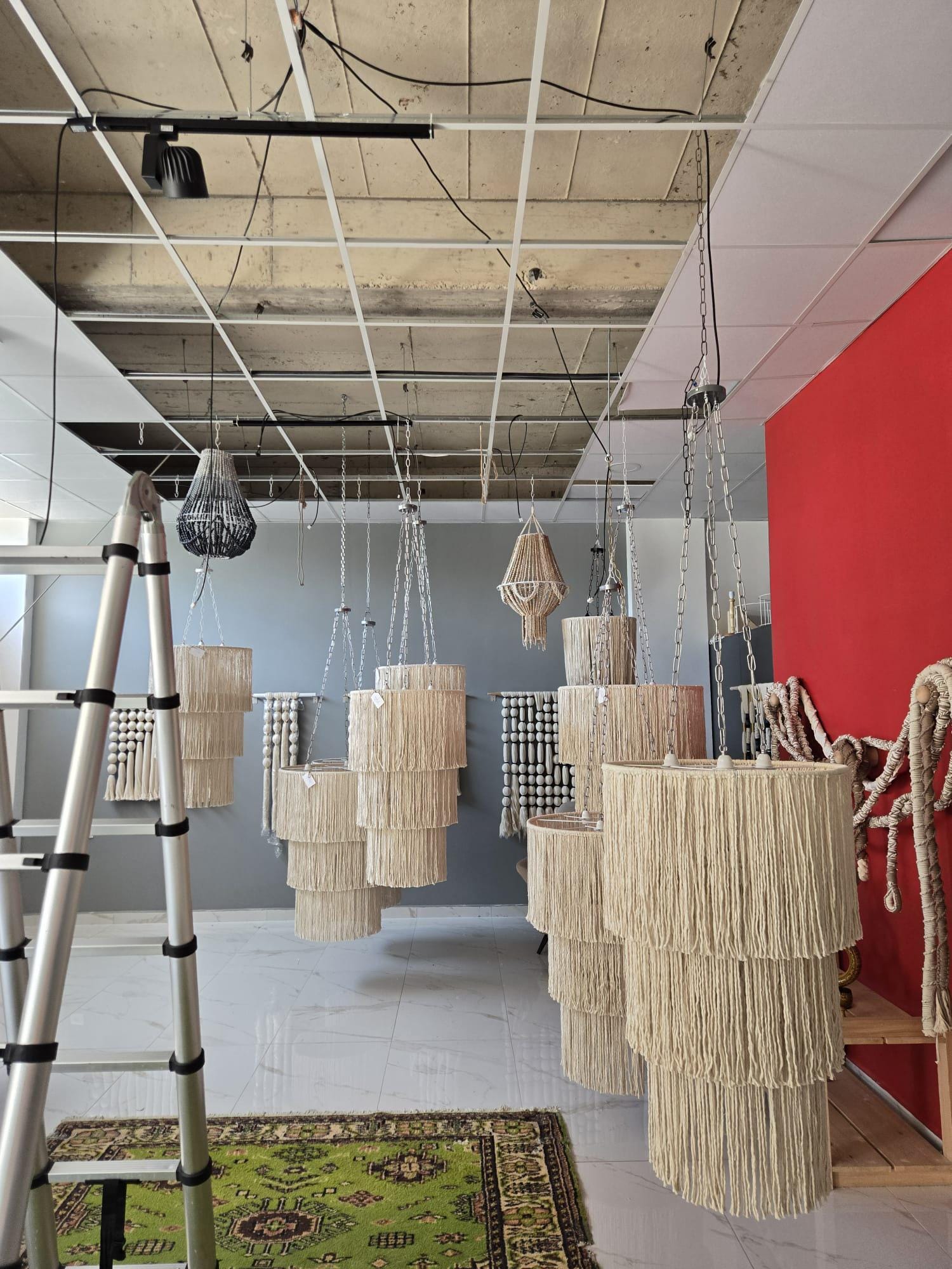 Large Macrame Chandelier