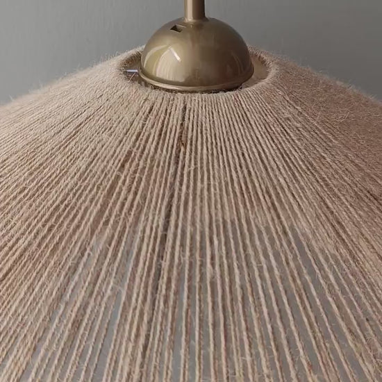 Raffia Tassel Chandelier, Boho Nursery Pendant Light, Handmade Natural Ceiling Lamp, Rustic Farmhouse Lighting